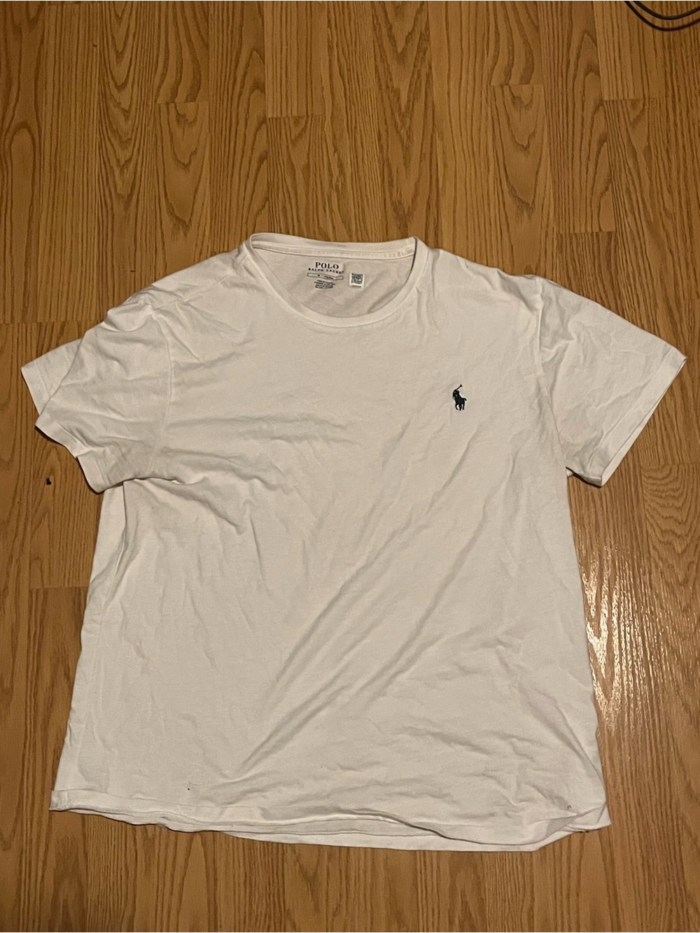 Polo by Ralph Lauren White Short Sleeve Crew Neck Tee with Navy Pony
